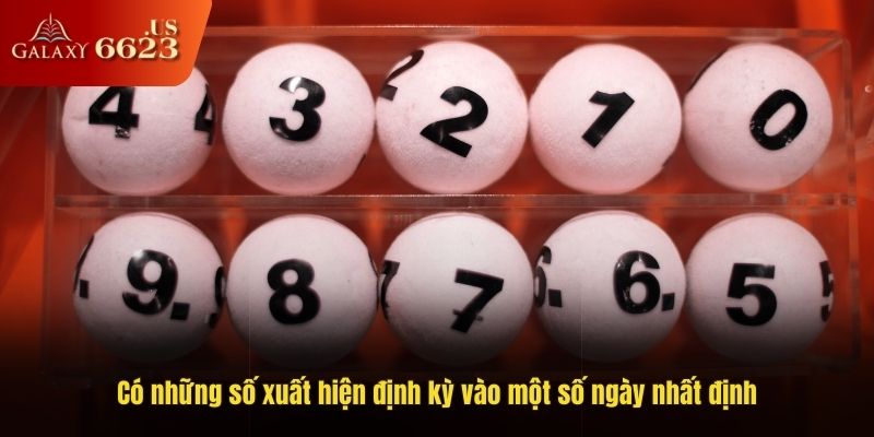 Có những số xuất hiện định kỳ vào một số ngày nhất định